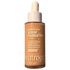 Neutrogena Sensitive Skin Serum Foundation Light/Medium 02 Pro-Vitamin B5 1 oz
